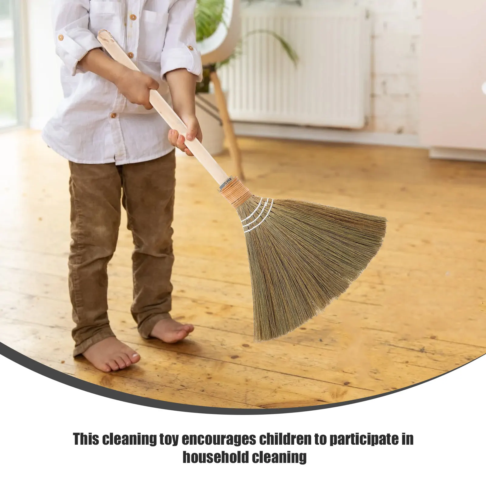 

Детская бамбуковая метла с мягкой щетиной, легкая конструкция для уборки комнат, дворов, прихожих, гаражей, столов, мини-ручная метла
