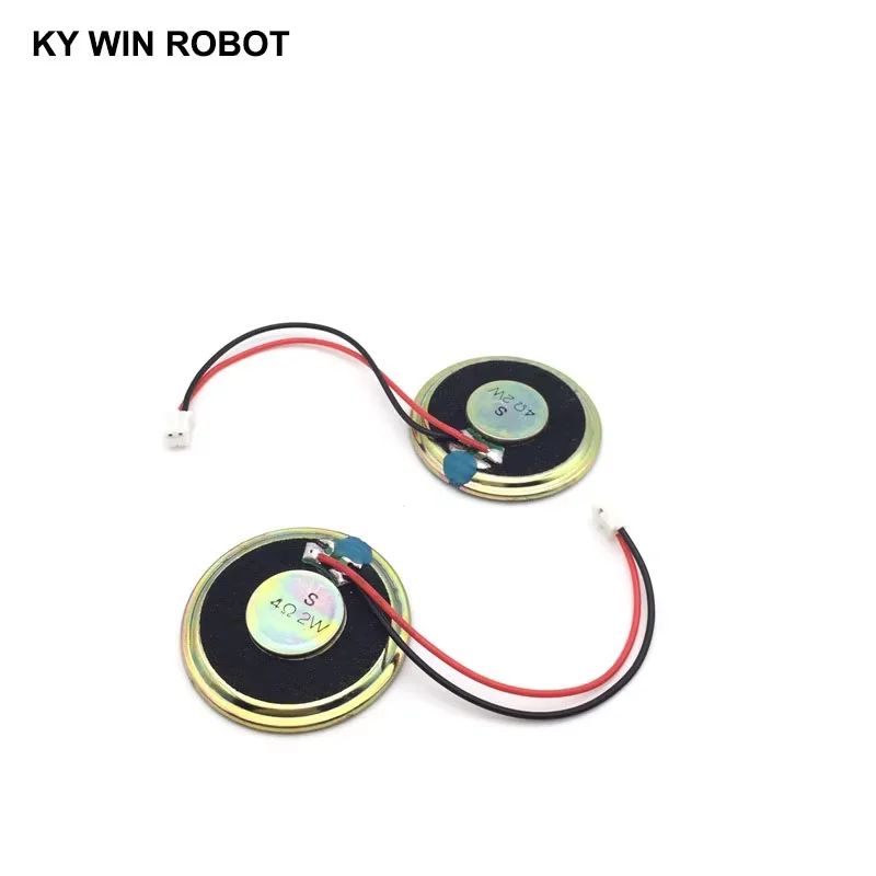 2pcs/lot New Ultra-thin speaker 4 ohms 2 watt 2W 4R speaker Diameter 40MM 4CM thickness 5MM with PH2.0 terminal wire length 10CM