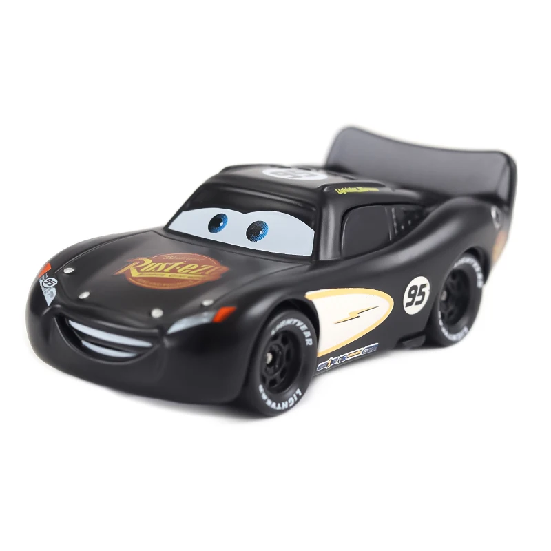 Disney-coches Pixar de aleación de Metal para niños, coches 2 y 3, Rayo McQueen negro, N ° 95, Mater Storm Ramirez, vehículo fundido a presión,