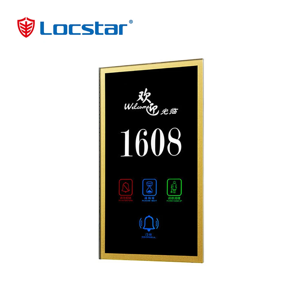 

220V 110V Hotel Modern Led Light Touching Do Not Disturb Switch Doorbell Sign Panel Room No. Display