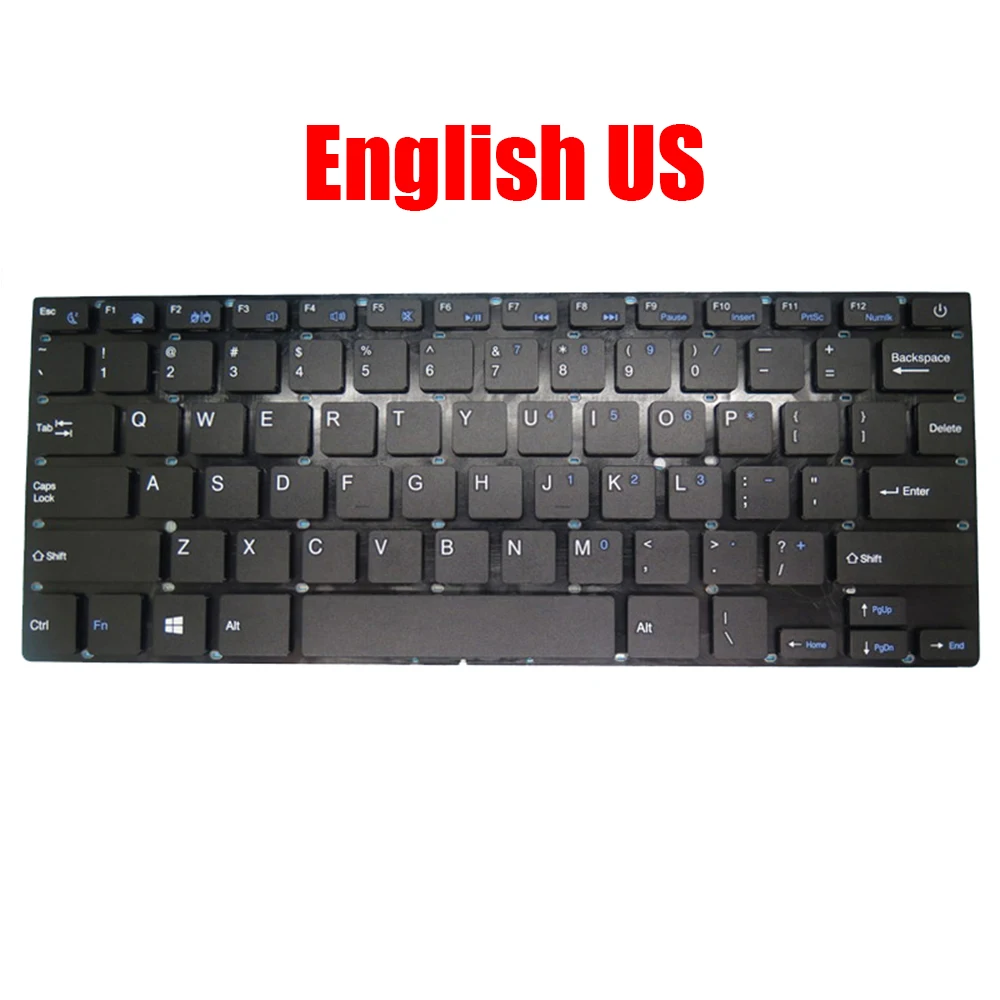 Laptop Keyboard For Irbis NB264 NB265 NB270 US RU Russia English Black Without Frame New