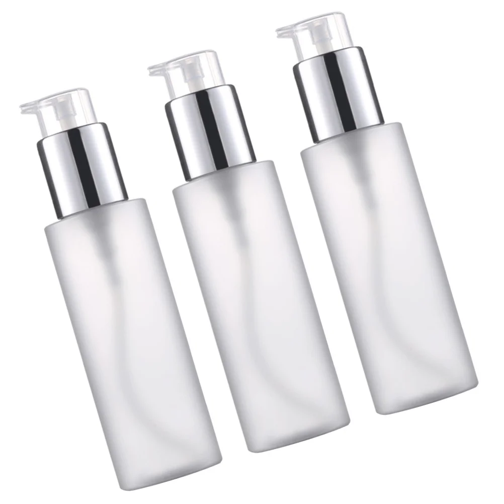 3Pcs Lotion Bottles Pressure Dispenser Mini Portable Subpackaging Container for Shampoo Conditioner Essential Oil Travel