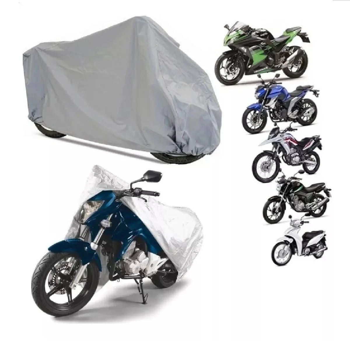 2 Protective Covers In PVA Cover Motorcycle Sun Rain Waterproof