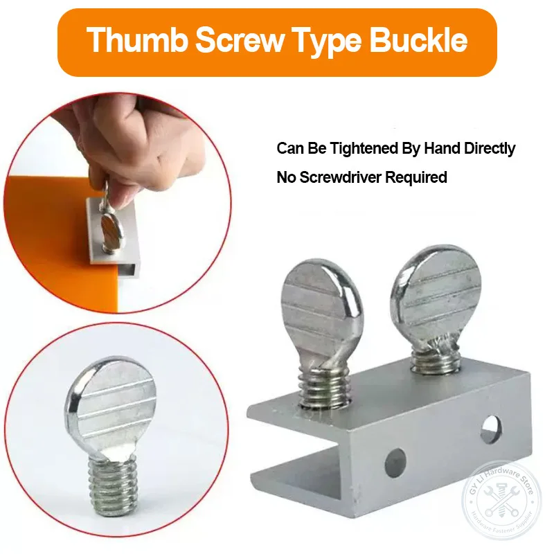 304 Stainless Steel Thumb Screw Flat Head Plate Screw M4 M5 M6 M8 M10 Hand Tighten Table Tennis Racket Fastener Plain Finish