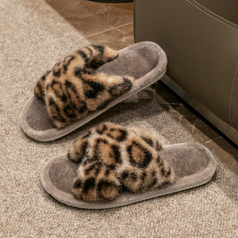 Men's Leopard Print Slide Slippers - Breathable Open-Toe House Shoes with Non-Slip Soft Sole, Comfortable Unisex Indoor/Outdoor image 4