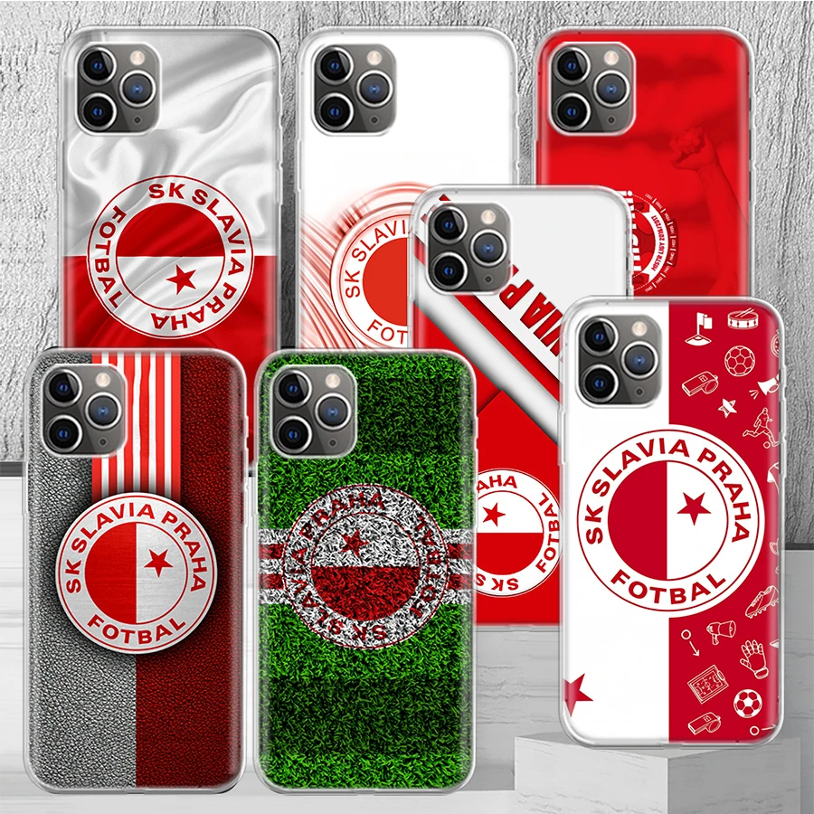 Sk Slavia Praha Czech Republic Phone Case Cover For iPhone 14 13 Pro 11 15 Art 12 XR X XS Max 7 8 6S Plus SE Soft Pattern