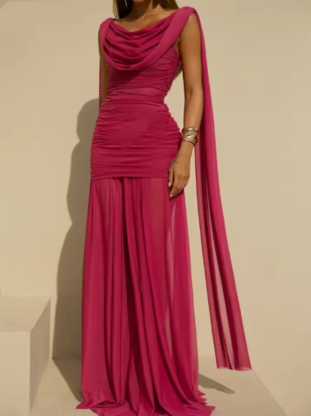 Vestidos de noche plisados con tirantes finos, vestidos formales sin mangas para mujer, vestidos elegantes de graduación hechos a medida