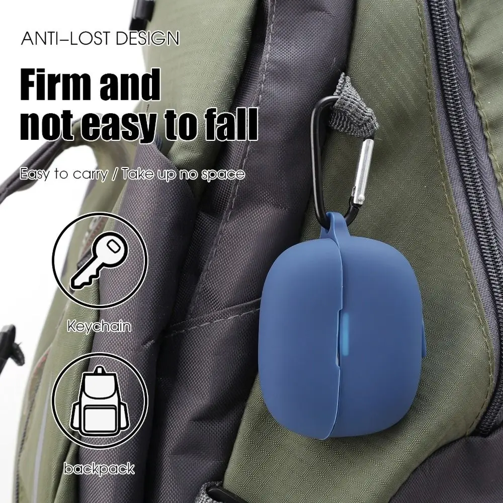 Soft Silicone Protective Case Shockproof Anti-Scratch Protector With Hook Cover Shell for Redmi Buds 6 Pro Headphone Accessories