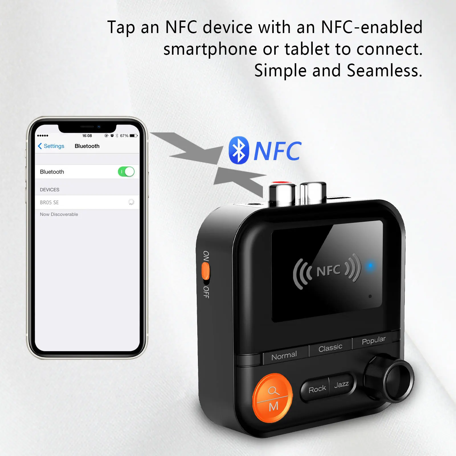 2025 горячая распродажа, новый беспроводной аудиоадаптер NFC, Bluetooth-передатчик, приемник 2 в 1, V5.0, двухканальный стерео Bluetooth-приемник S