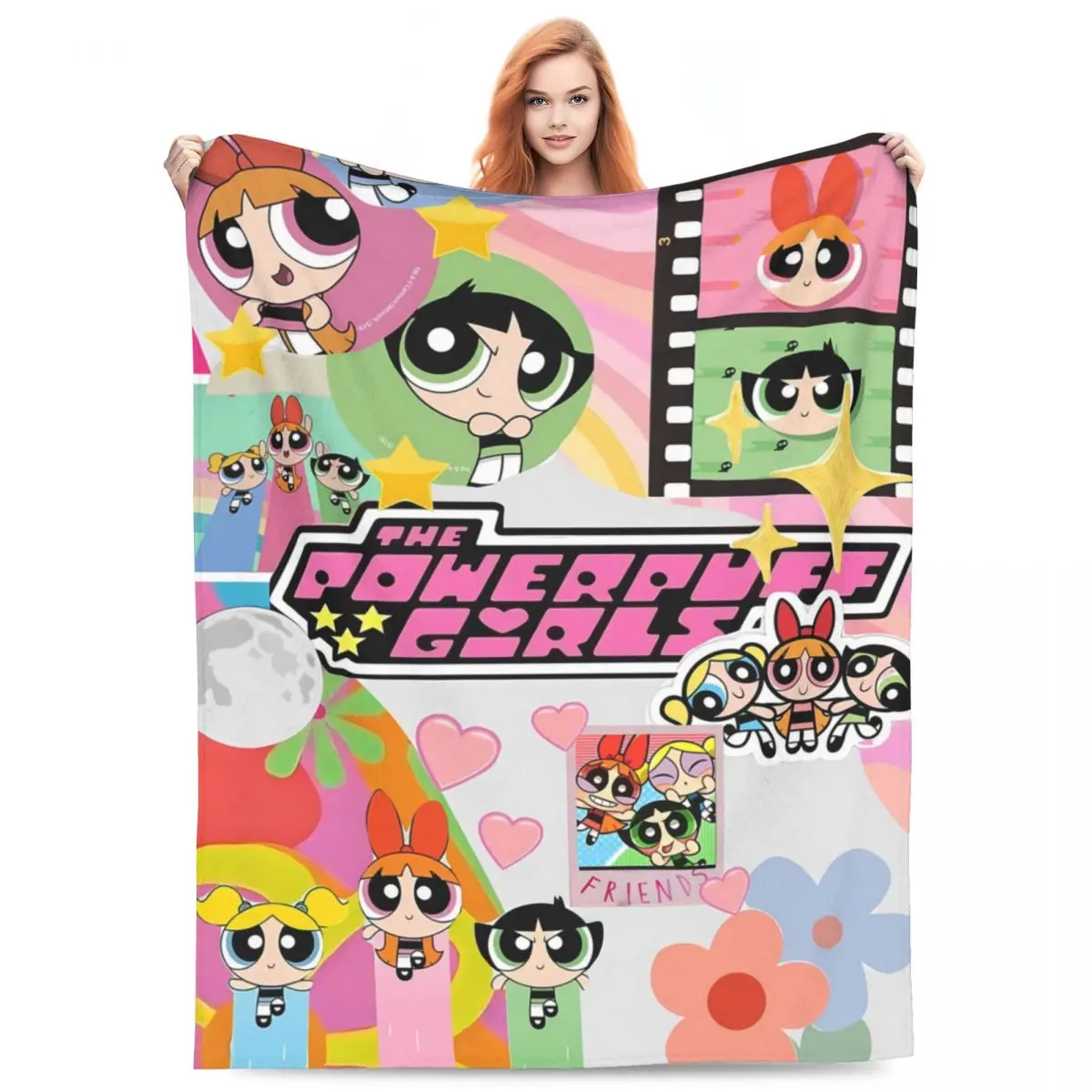 Super Soft Blankets Picnic The Powerpuff Girls Bedding Throws Flannel Bedspread For Living Room Graphic Sofa Bed Cover