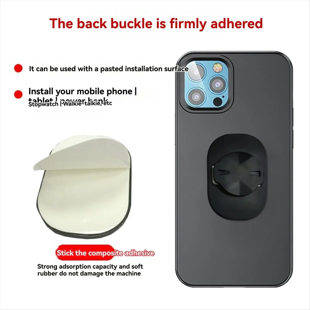 IN-A782U!Bicycle Computer Back Patch for Bike Mobile Phone Computer GPS Speedometer Mount Bracket