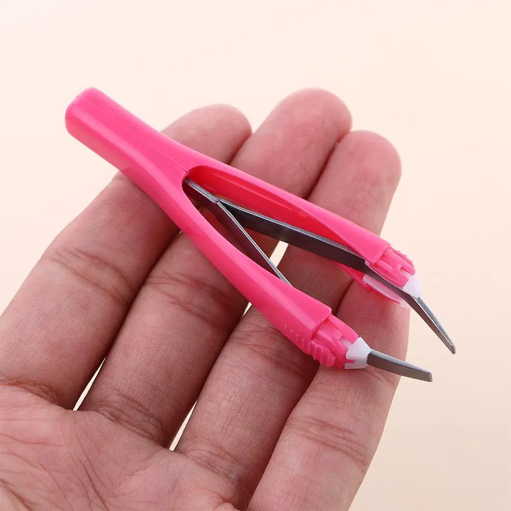 Intrekbare Mee-eter Verwijderen Slant Tip Wenkbrauw Trimmen Clip Klemmen Automatische Wenkbrauw Pincet Wenkbrauw Pinch Make-Up Tool