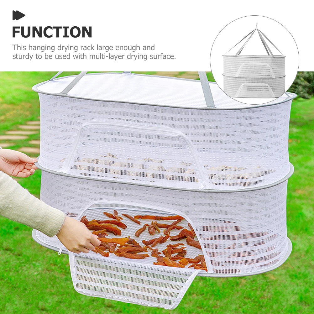 

Foldable Mesh Clothes Basket Multi layer Drying Net for Socks Underwear White Medium Cage Style Laundry Baskets Vegetable