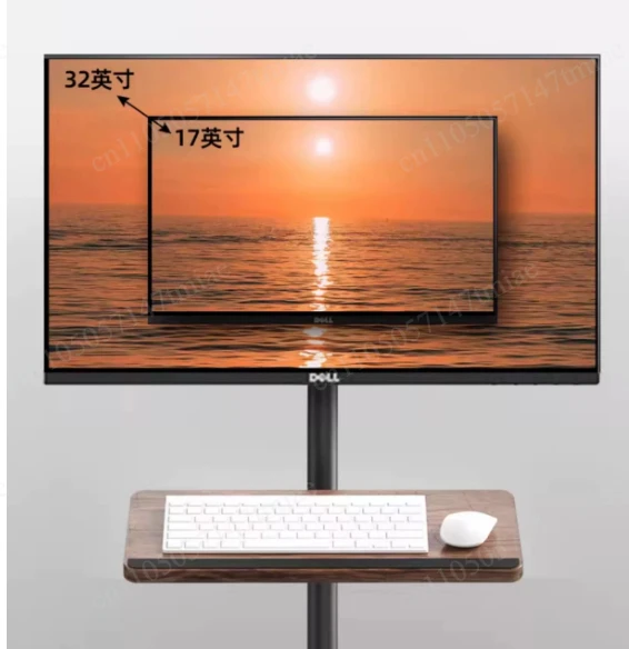

Computer monitor suspension bracket, robotic arm can lift and lower the lazy table to move