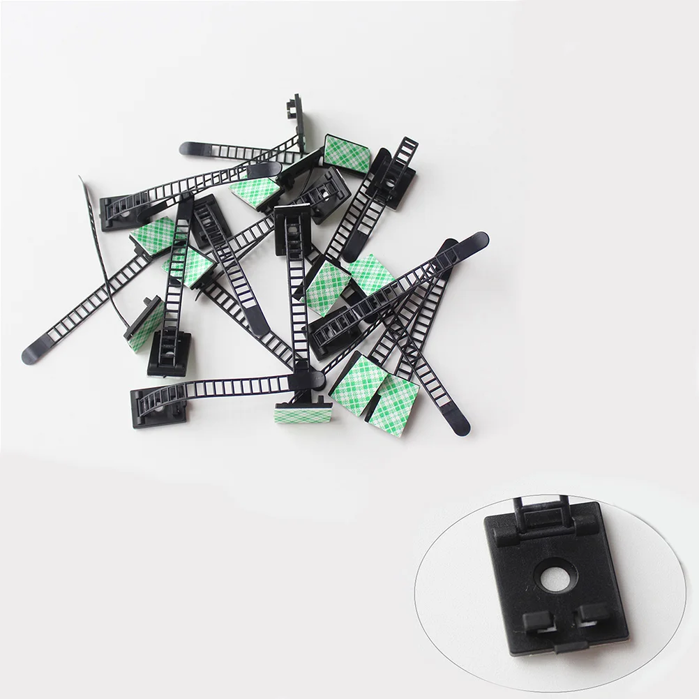 

200pcs Adjustable Cable Ties Self Adhesive Wire Fixer Cord Management Holder Organizer Fasteners For Cables Earphone Computer