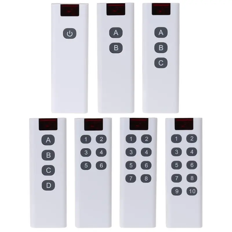 AK-7010TX Replacement Remote Control 433MHz for Dc 12V Digital Remote Controller Transmitter 3/4/6/8/10 Buttons Keypad AK-7010TX