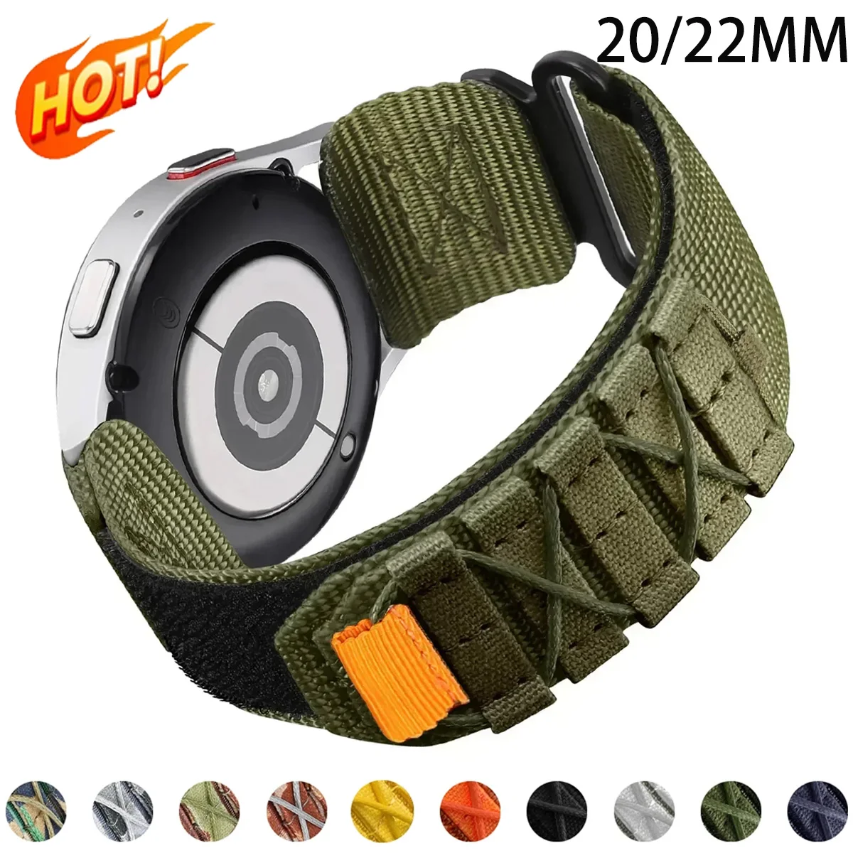 �y�Z�[�����z20 22mm���ʃi�C�����X�g���b�v Samsung Galaxy Watch 7 6 5 4 40/44mm 6Classic 5Pro�p�AHuawei GT6/5/4 6/5/4Pro�p�u���X���b�g�o���h
