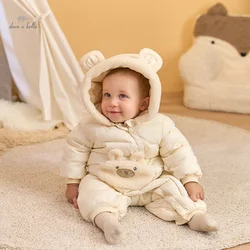 Dave Bella Babies Down Romper Creeper Bodysuit for Newborns 2023 Winter New Boys Girls Casual Fashion Warm Outdoor DB4237367