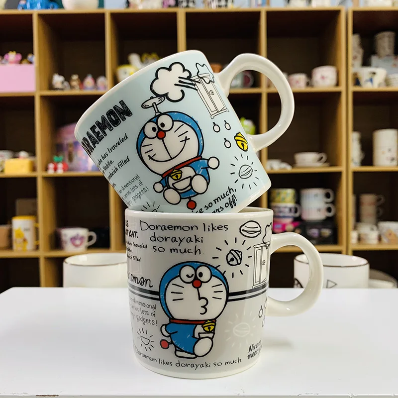   Doraemon Cute Ceramic Mug Couple Children's Coffee Milk Cup Gift