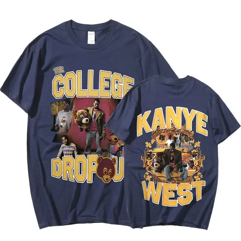 Kanye West T Shirt College Dropout Music Album T-shirt Men Women High Quality Graphics Print T-shirts Hip Hop Short Sleeve Tops