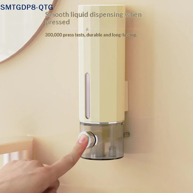 NEW Wall Mounted Soap Dispenser No Drilling Needed Clear Visible Window Perfect For Bathroom Kitchen Hotel Use