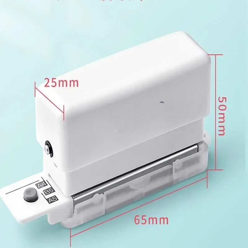 Mini 6-Hole Punching Machine DIY Book Page Stitcher Paper Binding Punch Planner Loose Leaf Paper Hole Puncher Office Stationery