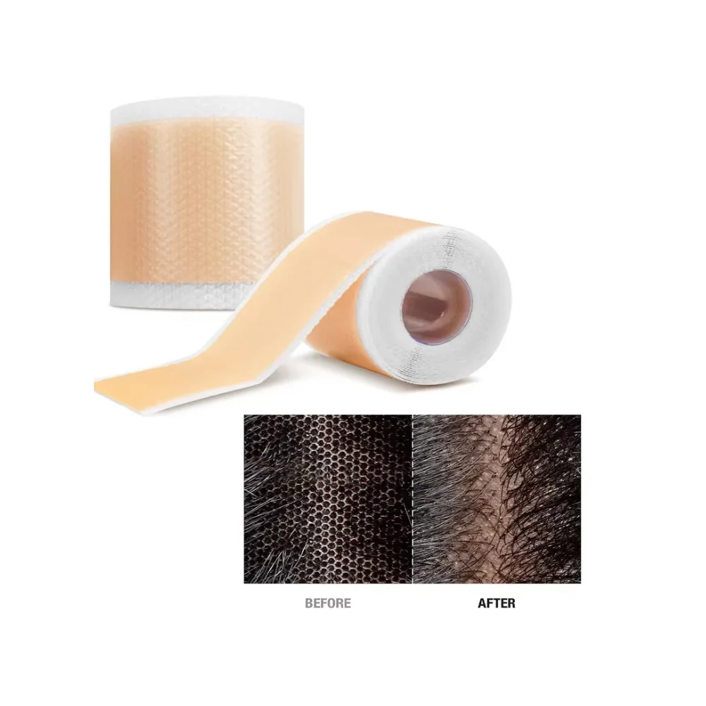 

Non-Slip Silicone Wig Adhesive Tape Breathable Lace Comfortable Fit Knots Healer Hair Tape for Secure Wig Attachment