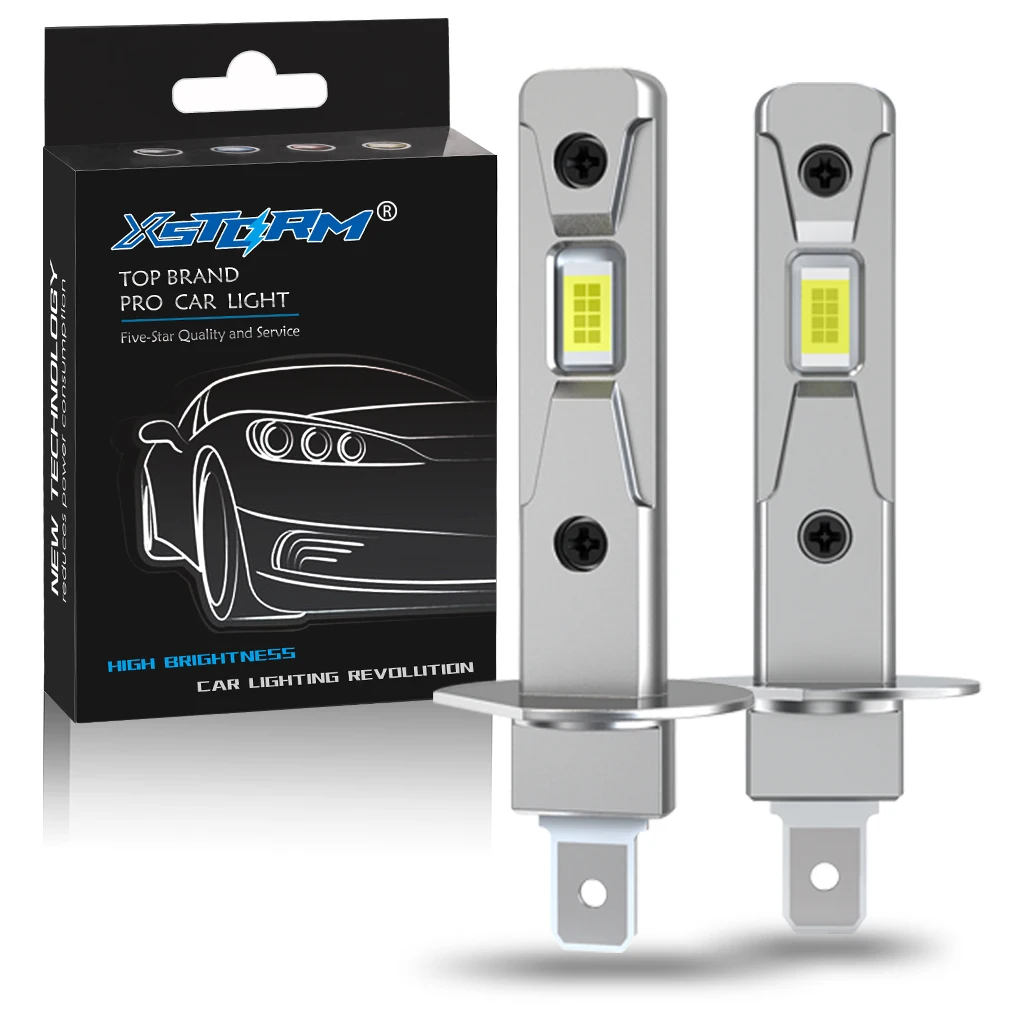 Lâmpada LED H1 H3 H7 Canbus Mini 60W 20000LM CSP para Farol de Carro, Luz Automotiva, Diodo Plug & Play, Lâmpadas de Neblina 12V 6000K