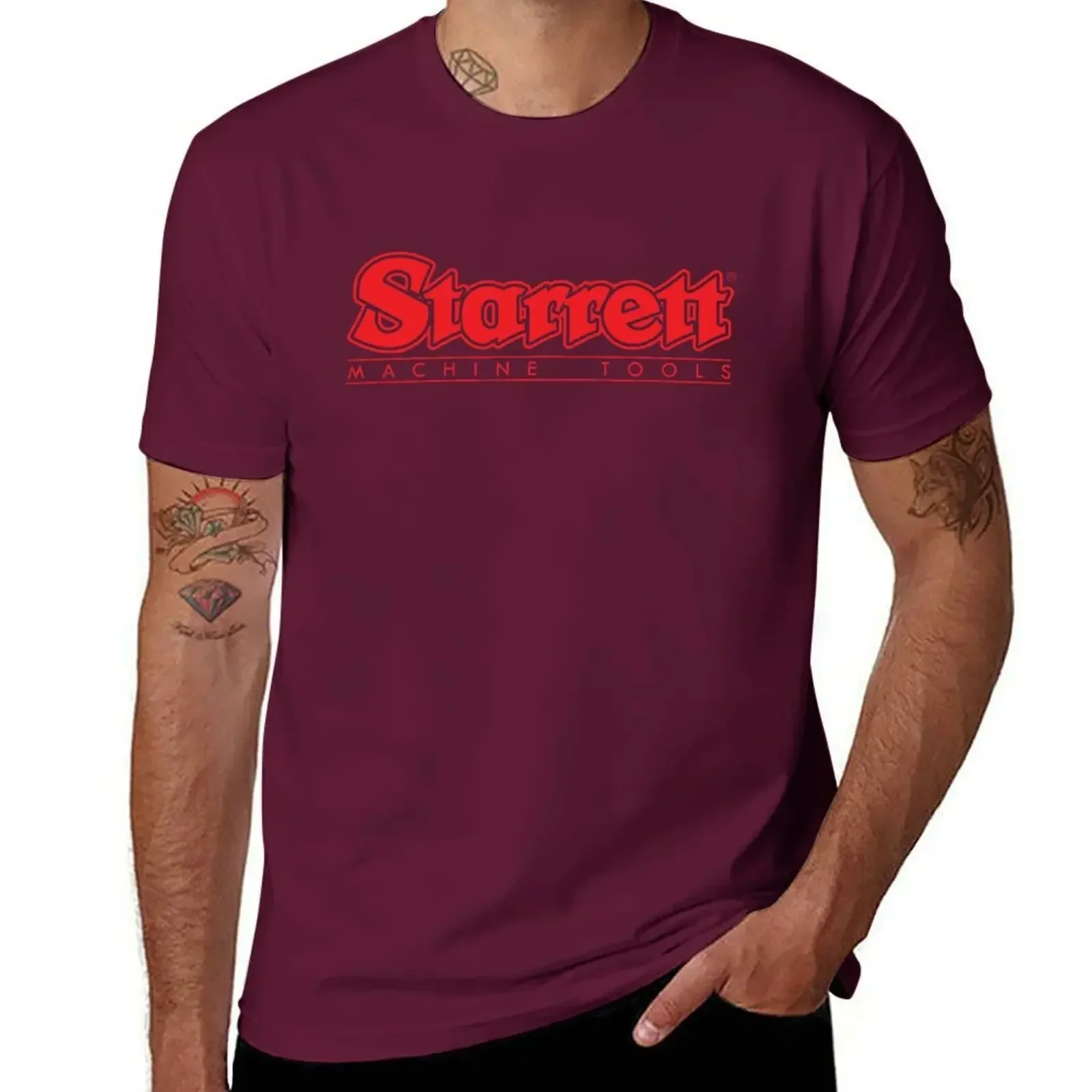 heavyweight Informal New Arrival vintage funny anime Starrett - red. T-shirt anime blacks summer tops mens big and tall t shirts