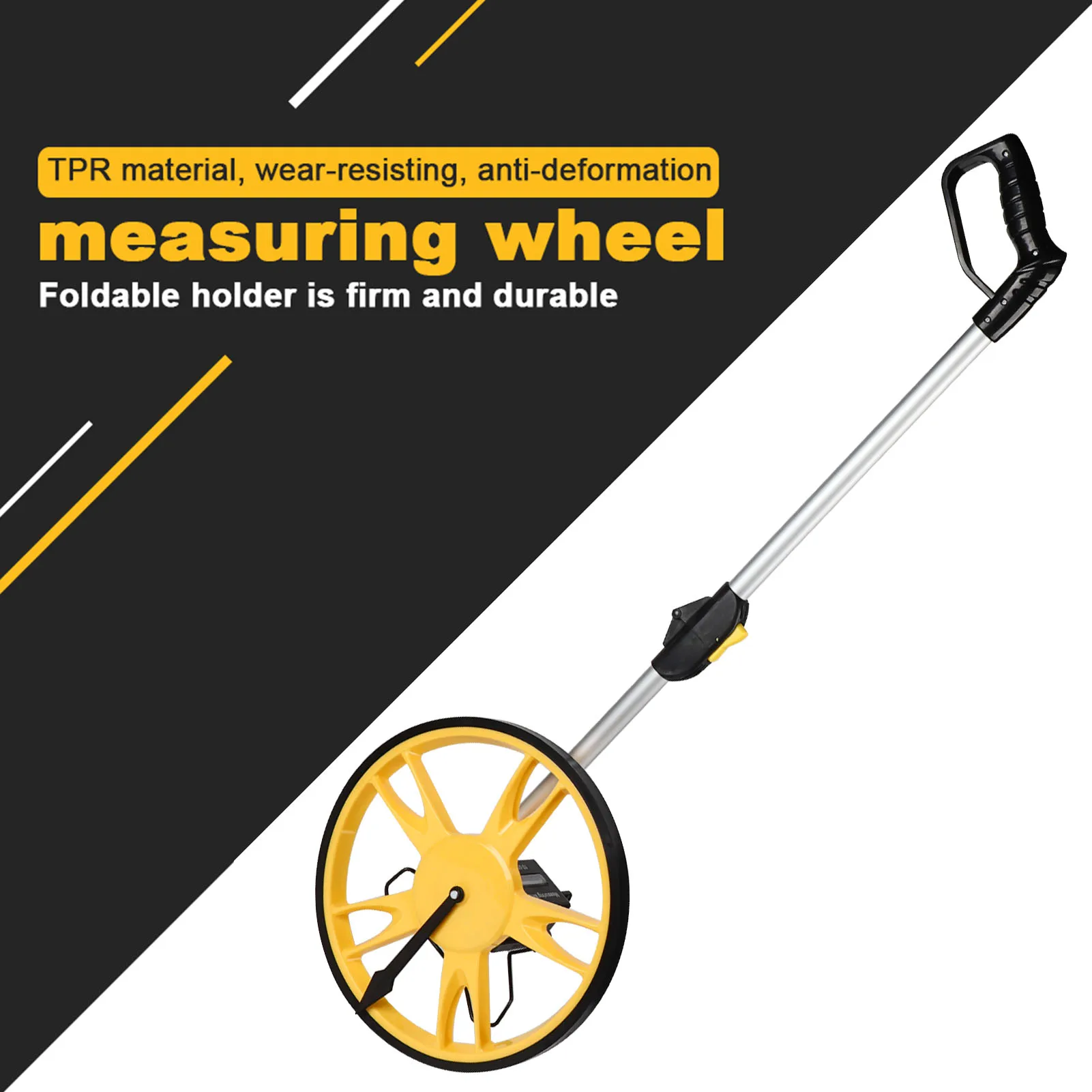 Foldable Mechanical Distance Measuring Wheel Measure Road Land Builders Workers Distance Measuring Walking Wheel Measuring Wheel