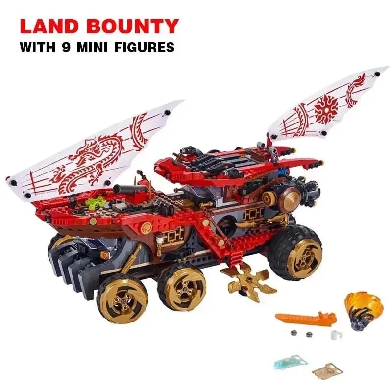 1178 PCS Compatible 70677 4021 Land Bounty CAR Building Blocks Bricks Model Education Kids Christmas Birthday Gift Toy