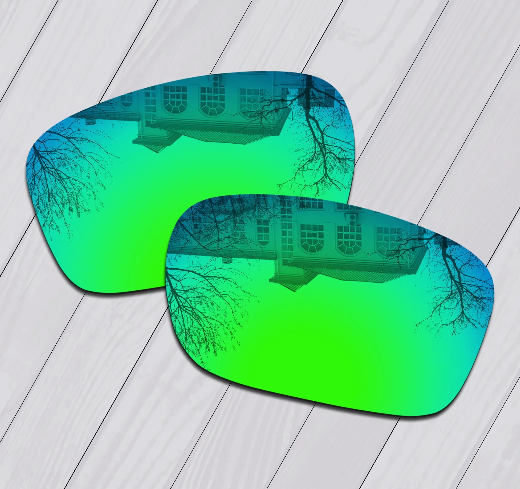 

ELuxonsight Polarized Enhanced Replacement Lenses for Oakley Square Wire 2 2014 OO4075 60mm Sunglasses - Varieties Colors