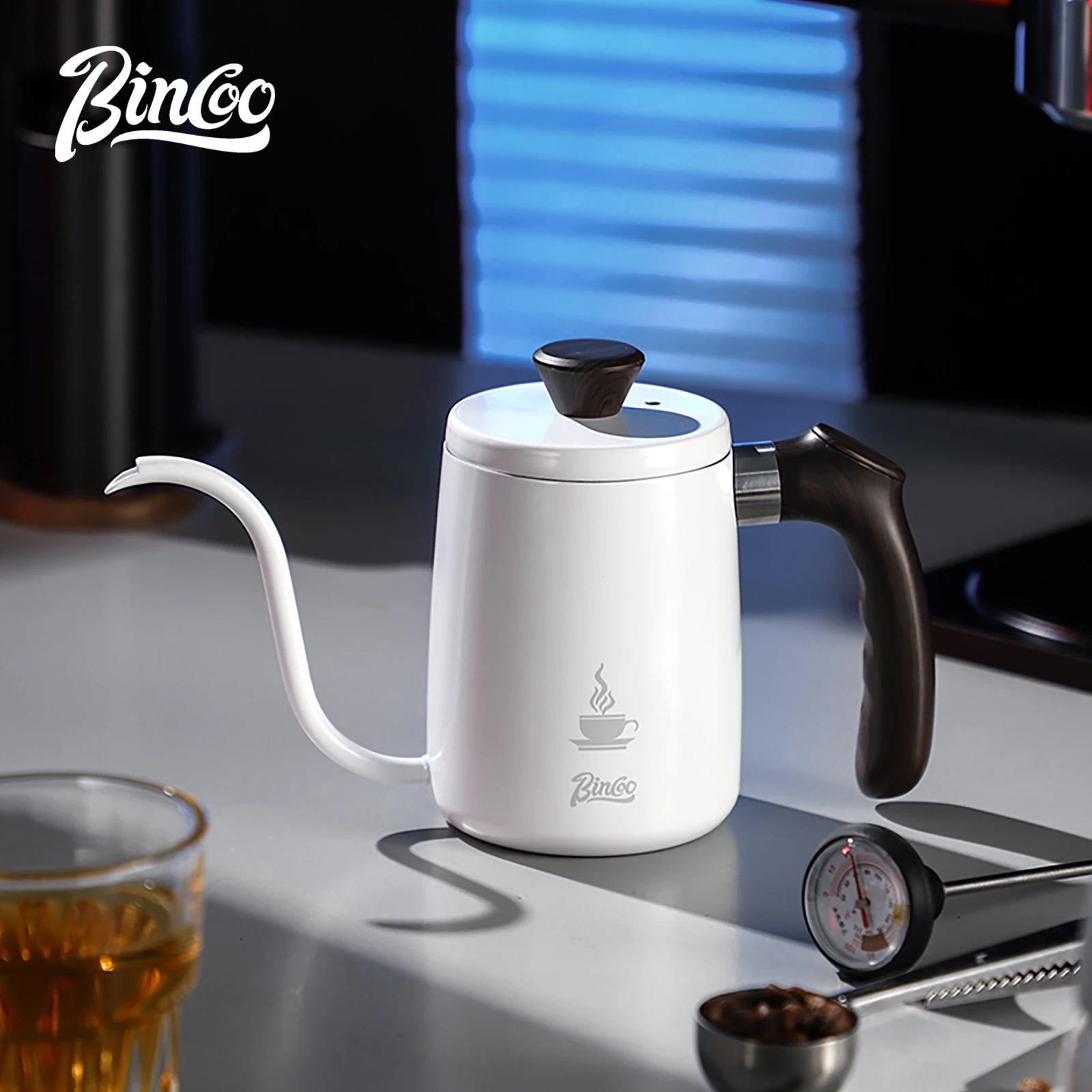 

Bincoo Gooseneck Kettle Stainless Steel Coffee Pour Over Kettle 400ml/600ml Long Thin Spout Hand Drip Kettle for Home Cafe