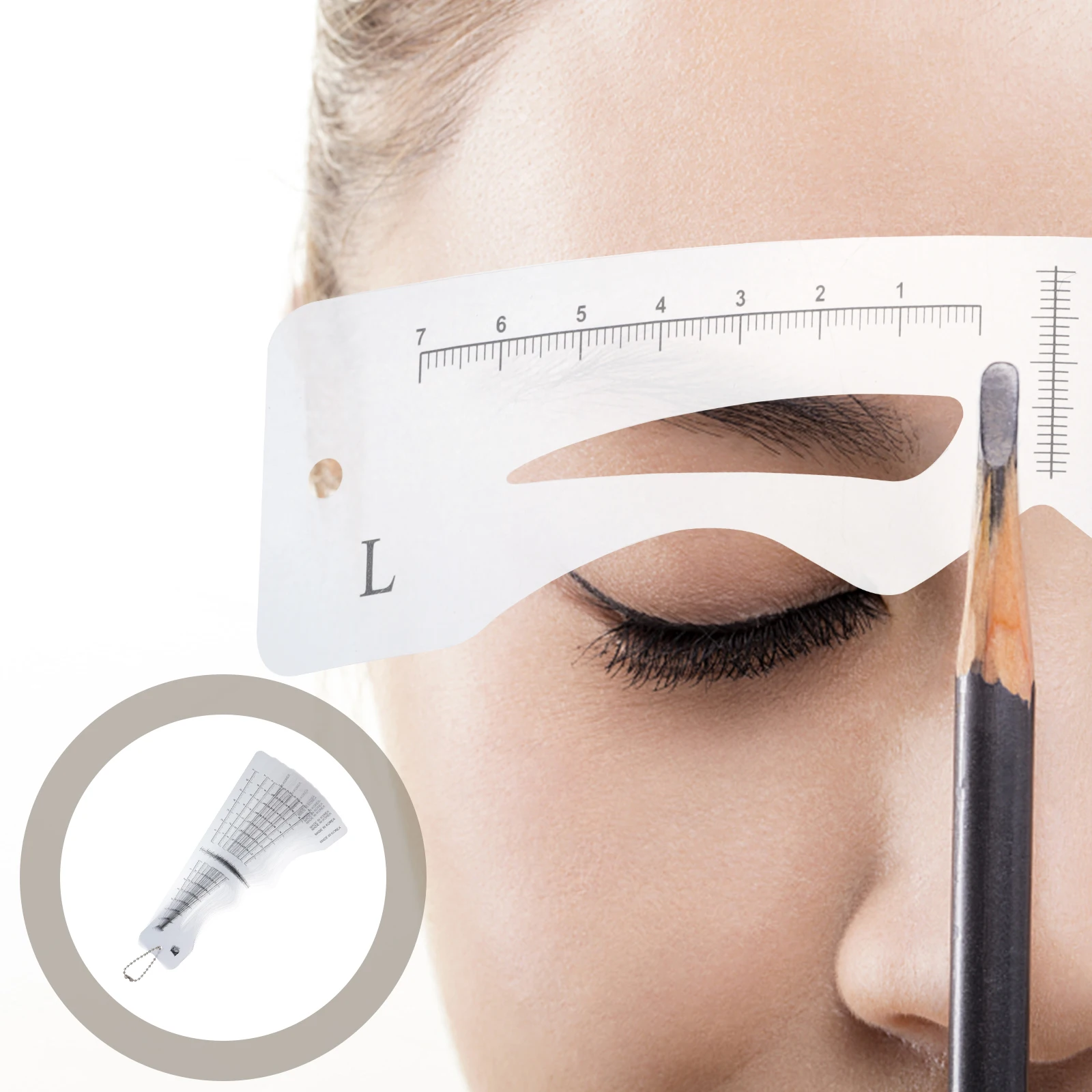 

2 Sets Eyebrow Templates Shaping Stencils Drawing Cards Reusable Skin-Friendly White Tattoo Accessories For Perfect Eyebrow