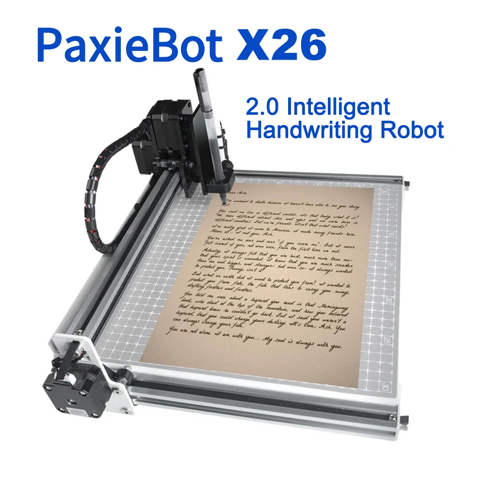 PaxieBot Smart Handwriting Machine X26 - Supports A4, Letter, B5, C5, and smaller paper sizes