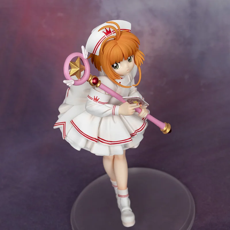 22 centimetri Card Captor Sakura Gk Infermiera Vestiti 1st Magia Kinomoto Sakura Anime Figure Decorazione Del Desktop Bellezza Ragazza Modello Giocattoli Regali
