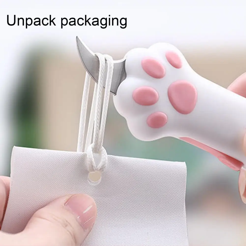 Cat Paw Box Cutter Cat Claw Design Box Paper Knife Retractable Scratching Knife Mini Cardboard Sealing Tape Cutter Stationary