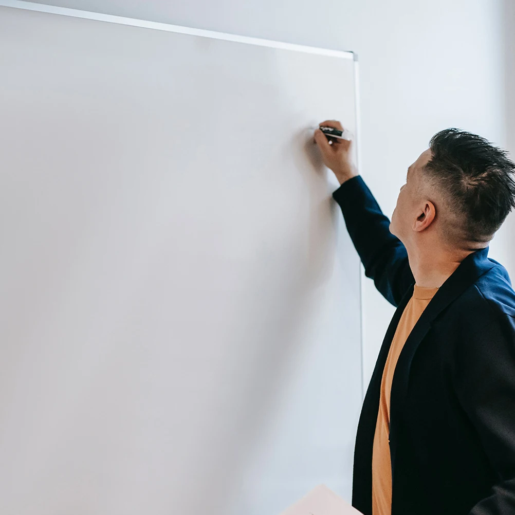 

Children's Blackboard Wall Stickers White Dry Erase for Paper Erasable Desk Pad Whiteboards