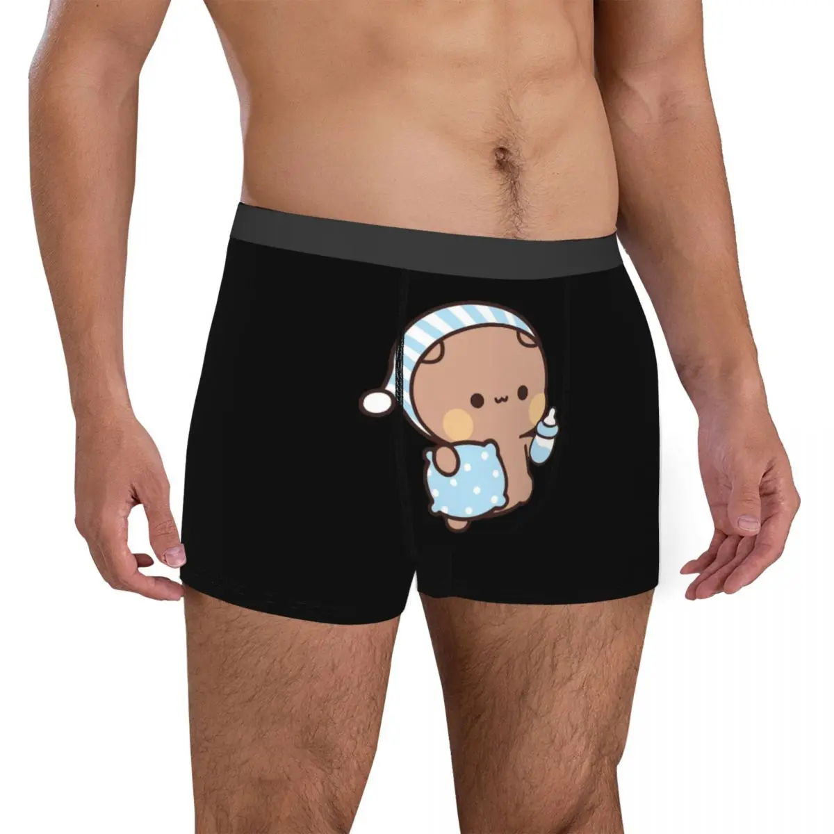 Bubu Dudu Sleep Man Underwear Panda Bear Boxer Shorts Panties Sexy Mid Waist Underpants for Male S-XXL