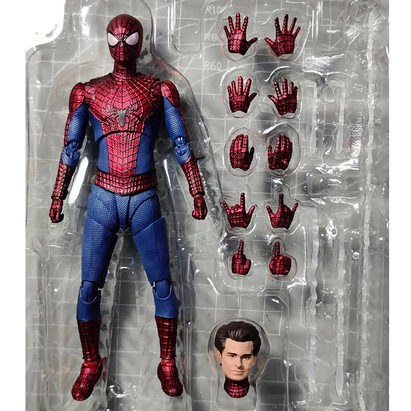Ct Shf هدية الرجل العنكبوت المذهلة أندرو غارفيلد رئيس النحت المنقولة 6 بوصة الشكل لعبة أطفال هدية الكريسماس #4
