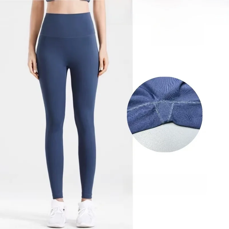 

High-Waist Fitn Yoga Pants Women's Running Tight Elastic Abdomen Qui-Dry Breathable Slimming Mid-High Waist Yoga Long Pants