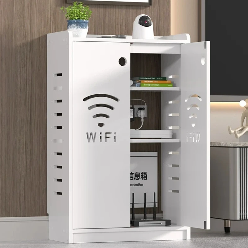 

Шкаф для хранения маршрутизатора премиум-класса — пластиковая медиаконсоль с подставкой для телевизора и удлинителем низкого напряжения, современный органайзер для гостиной