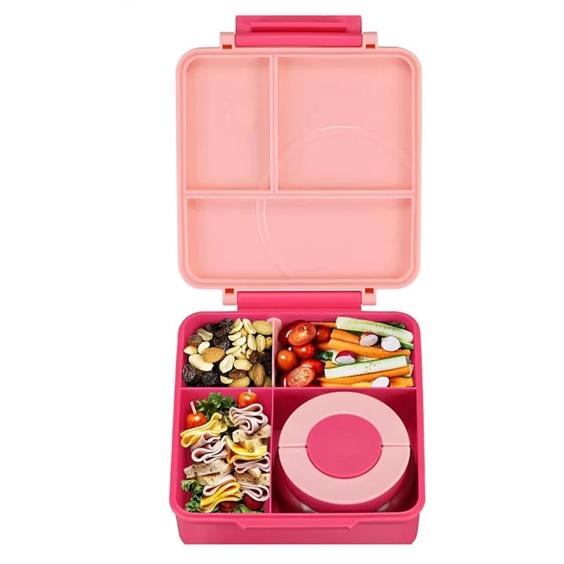 

A65Z Insulated Thermo Leak-Proof Bento Box 4 Compartments For Kids Lunch Container For Hot& Cold Food, School& Travel