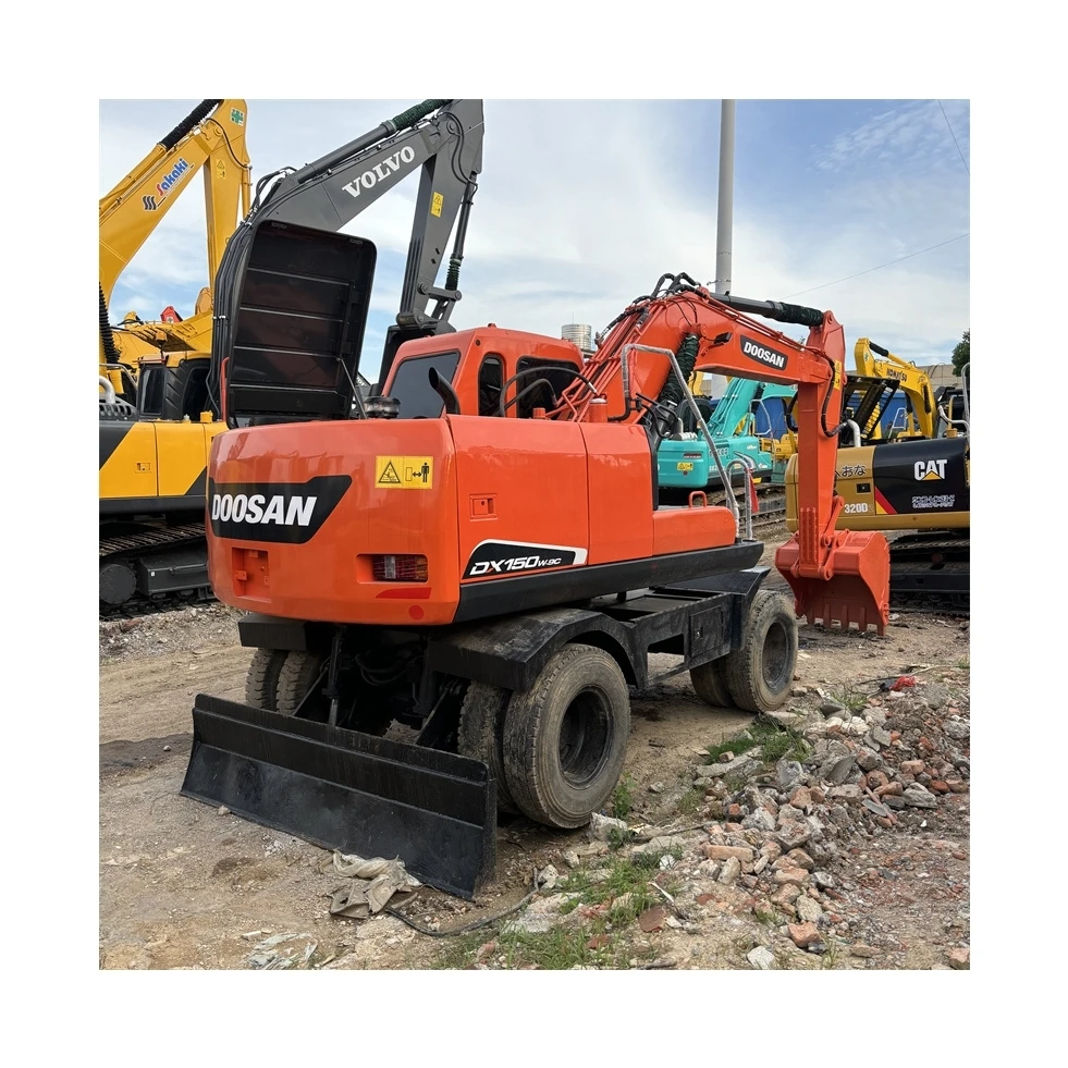 Б/у строительный экскаватор Doosan с колесом, Корейский Оригинал для продажи