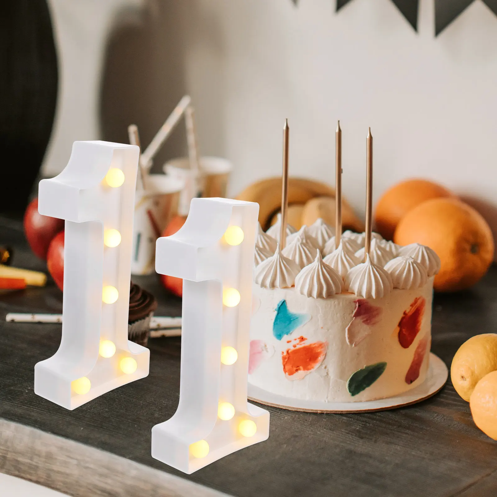 

LED Number 1 Light Up Sign Plastic Decorative Lamp for Daily Room Decor Bedroom Living Room Party Proposal Birthday Celebration