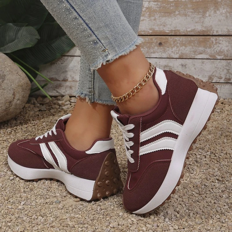 2026 New Women's Retro Forrest Gump Sneakers, Suede Stripe Casual Trainers, Lightweight Platform Running & Walking Shoes S0739520be28949ffa88a3ca9feb6d8b6x