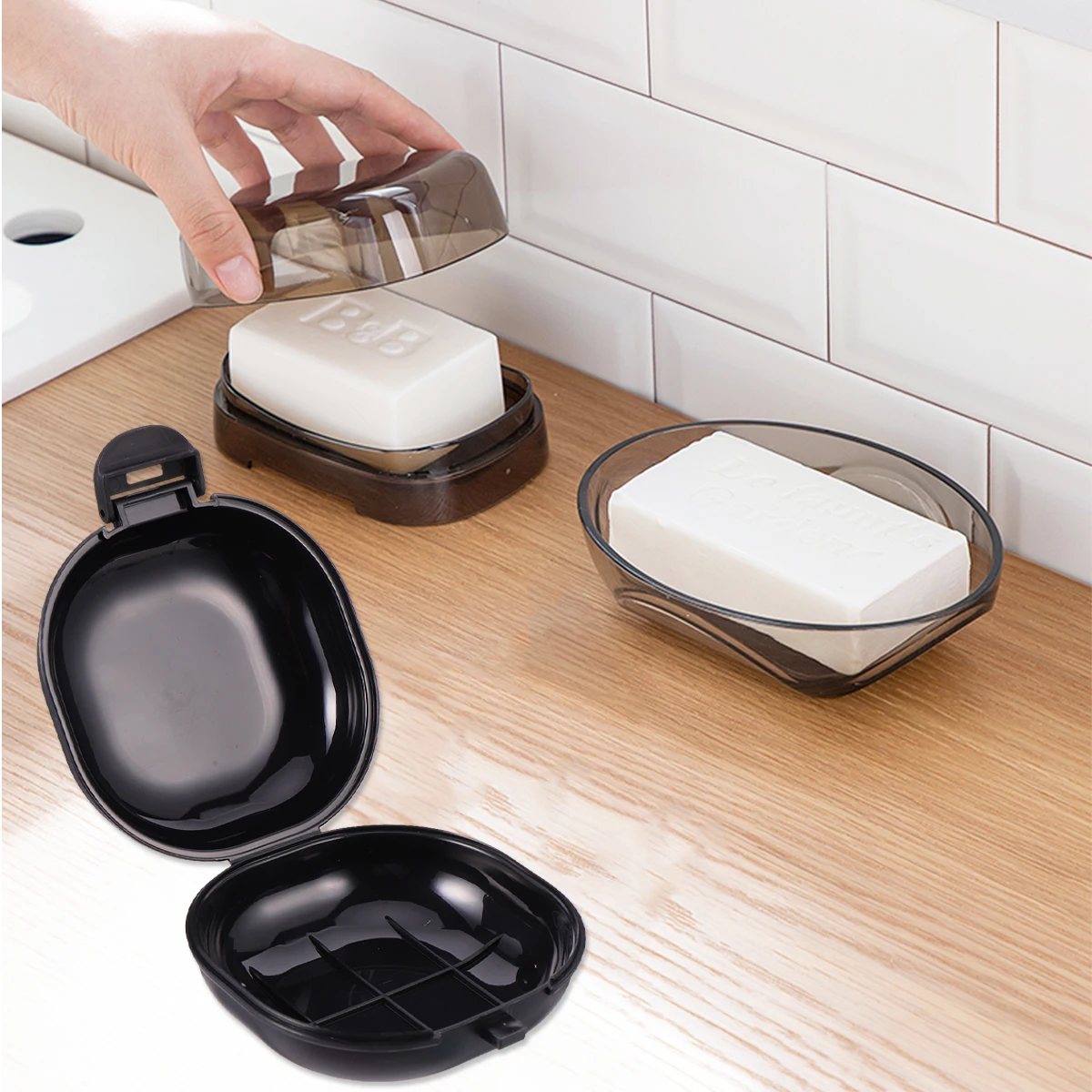 

5Pcs Waterproof Box Plastic Bath Container Bathroom Soap Container Portable Travel Home Dish Case for Bathroom Storage