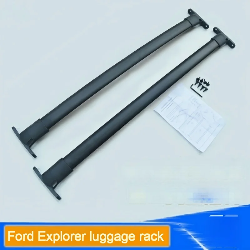 2pcs For Ford Explorer 16-19 Roof Rack CrossBar Aliuminum Roof Rail Crossbar Baggage Luggage Carrier Roof Rack Bicycle Rack