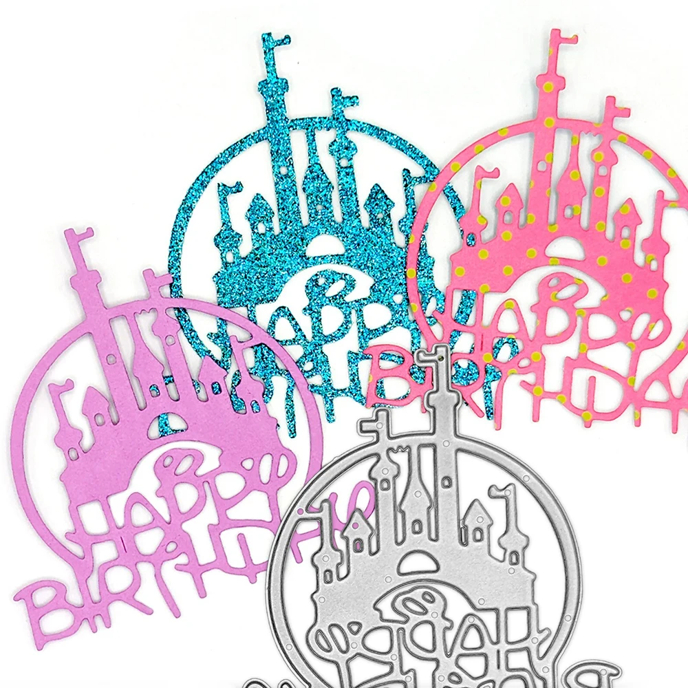 Disneyland Park Happy Birthdays Metal Cutting Dies for DIY Scrapbooking Craft Diecut Album Paper Card Embossing Decoration 2023