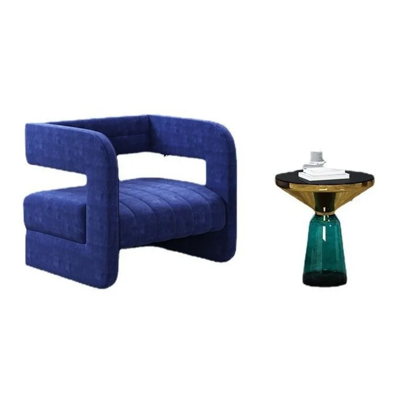 

Italian light luxury single living room balcony lazy reception negotiation leisure
